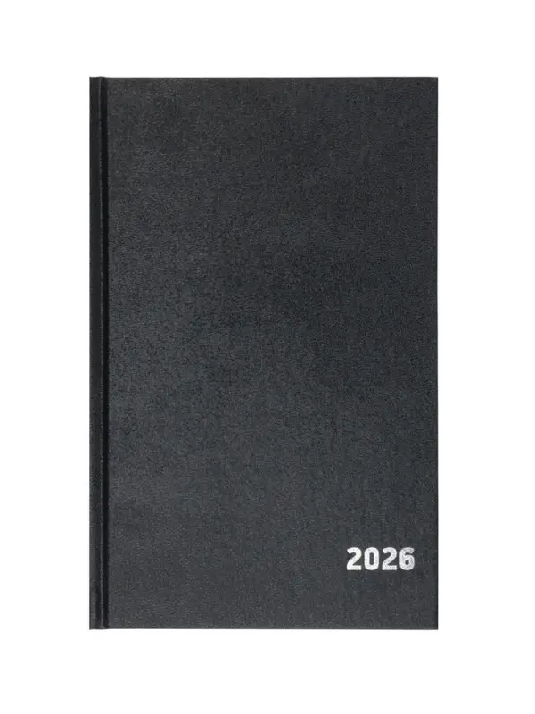 Ежедневник датир 2026г А5 168л б/вин, Черный