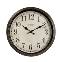 Часы настенные ENERGY ЕС-155, интерьерные, d-30.5 см, плавный ход, коричневые