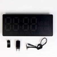 Часы электронные настенные, календарь и термометр, 36.2 х 15.5 см, белые цифры 10 х 4.5 см 1076627 Часы электронные настенные, календарь и термометр, 36.2 х 15.5 см, белые цифры 10 х 4.5 см 1076627