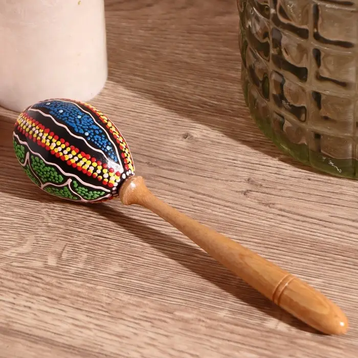 Сувенирный музыкальный инструмент "Маракас" 24х5,5х5,5 см МИКС