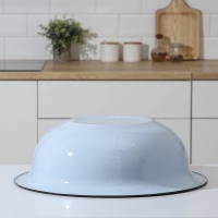 Таз эмалированный, 16 л, 49&times;15 см, индукция, цвет голубой