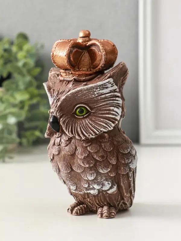 Фигура "Сова императорская" размер 15х8х6 см, гипс, коричневый