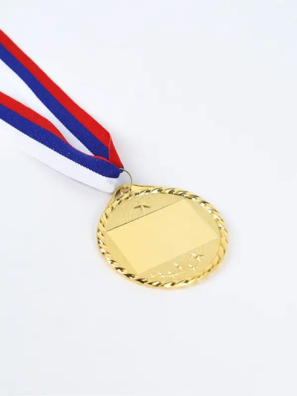 Медаль под нанесение 050, диам. 7 см. Цвет зол. С лентой