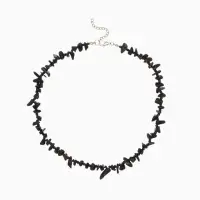 Ожерелье 20 см, цв. чёрно-серый