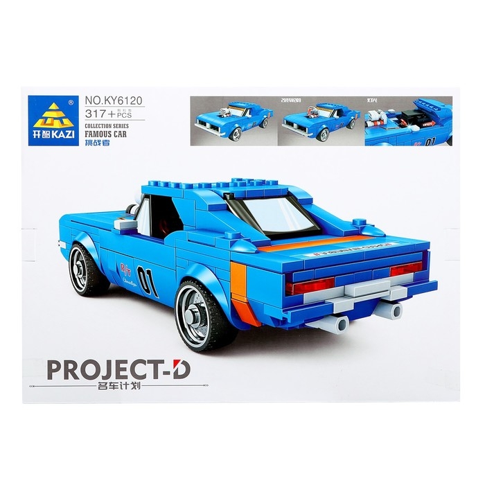 Конструктор Гонка «Мустанг», световые эффекты, 317 деталей Конструктор Гонка «Мустанг», световые эффекты, 317 деталей