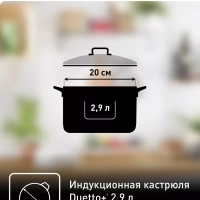 Кастрюля со стеклянной крышкой 20 см Duetto+ 2,9 л