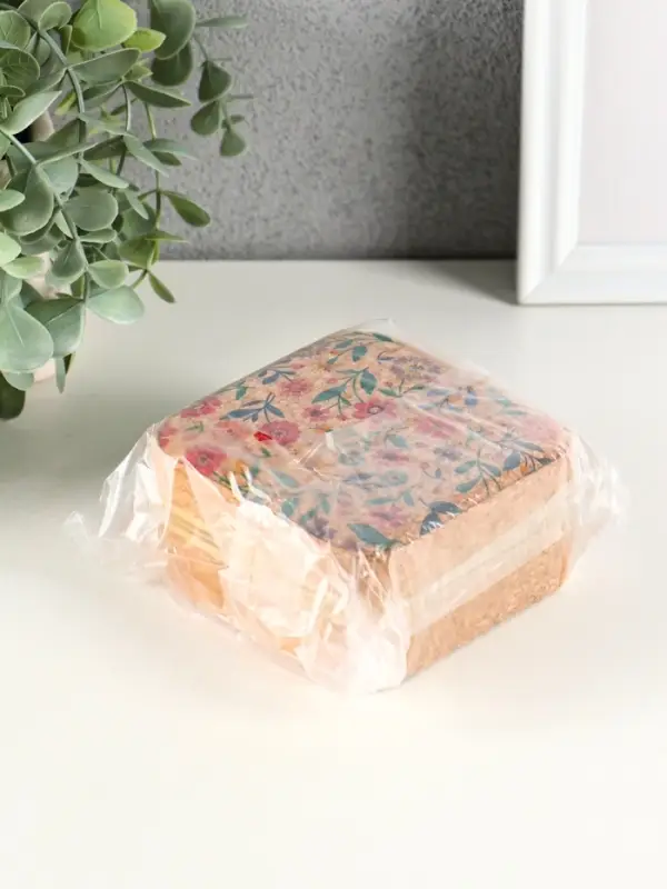 Шкатулка кожзам для украшений "Цветочная" пробка 10х10х5 см