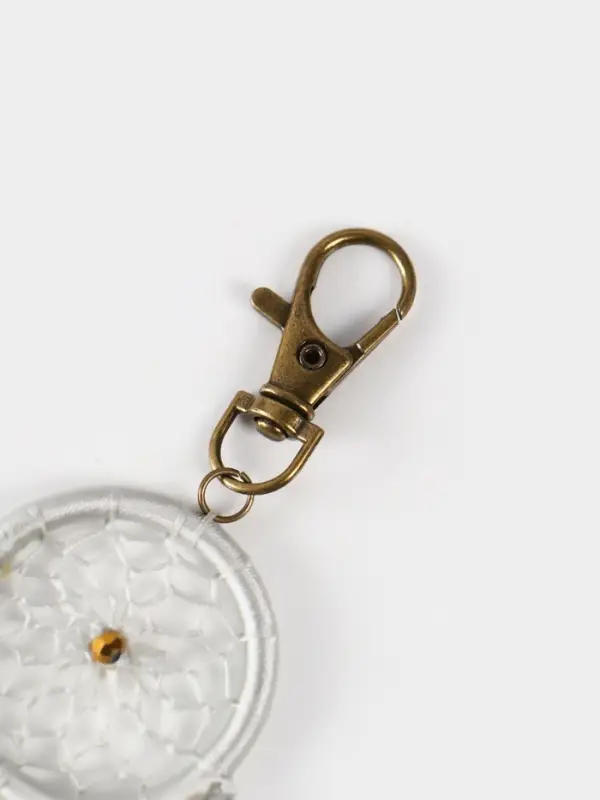 Брелок ловец снов, 17 см, серебристый