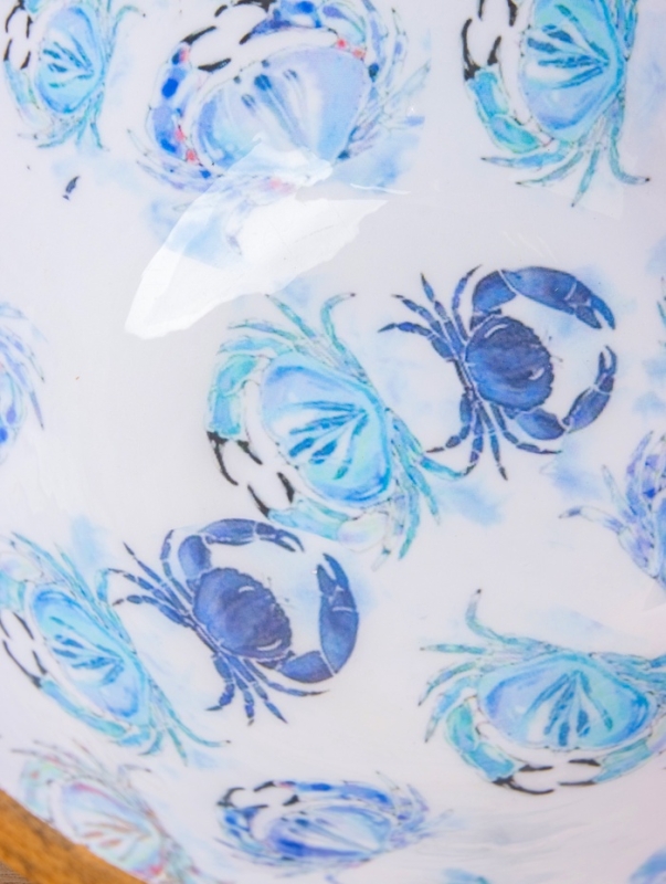 Салатник "Крабы" дерево манго 25х25х10 см