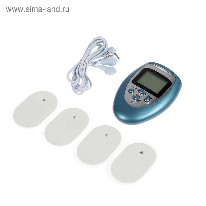 Массажёр для тела Luazon LEM-29, миостимулятор, 3 режима, 4 электрода, 2хААА, голубой Массажёр для тела Luazon LEM-29, миостимулятор, 3 режима, 4 электрода, 2хААА, голубой