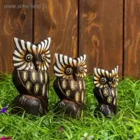 Набор сувенирный "Совы" (8,10,12 см) 11х3х12 см