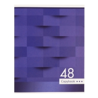 Комплект тетрадей из 5 штук, 48 листов в клетку Calligrata "Мозаика", обложка мелованный картон, блок №2, белизна 75% (серые листы)