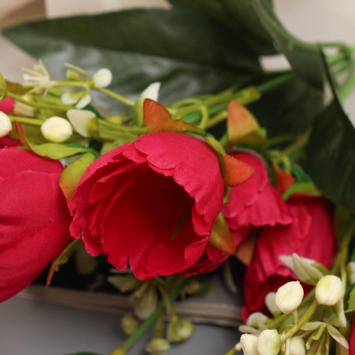 Букет "Роза мальва" 29 см, микс