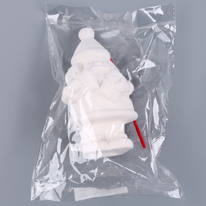 Новый год! Фигурка под роспись &laquo;Дед Мороз с подарками&raquo;, с кистью