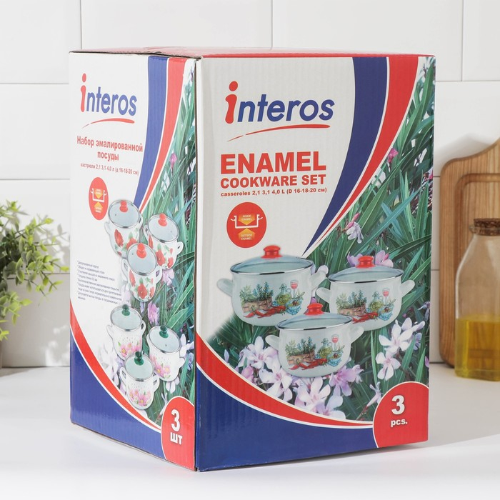 Набор кастрюль &laquo;Чёрное золото&raquo;, 3 предмета: 2,1 л, 3,1 л, 4 л, крышки, индукция, цвет чёрный