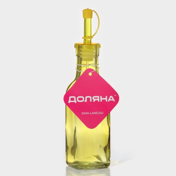 Бутылка стеклянная для соусов и масла Доляна &laquo;Галерея&raquo;, 200 мл, h=19 см, цвет МИКС