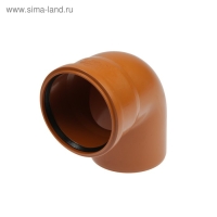 Отвод канализационный FLEXTRON, наружный, d=110 мм, 90&deg;