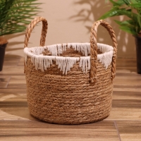 Набор плетёных корзин, 3 шт, 35х35х30 см