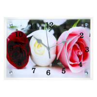 Часы-картина настенные, интерьерные "Три розы", бесшумные, 25 х 35 см Часы-картина настенные, интерьерные "Три розы", бесшумные, 25 х 35 см