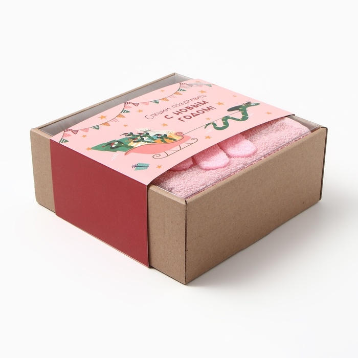 Подарочный набор Этель "Весёлая компания" полотенце 30х60см и аксс (5 предм.)