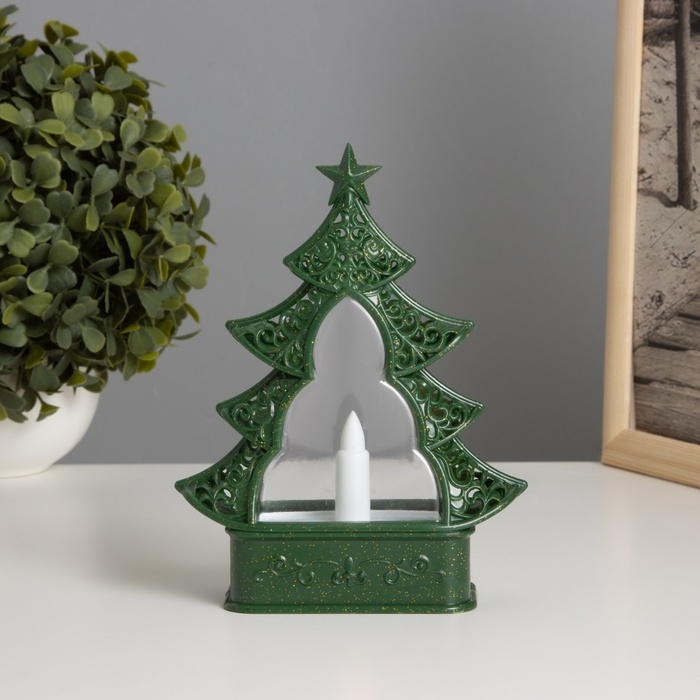 Светильник Светильник "Новогодняя елка" 3хААА зеленый 5,5х13х17см