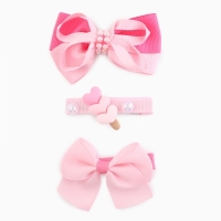 Заколка зажим для волос с бантом, набор 3 шт, Коты аристократы Заколка зажим для волос с бантом, набор 3 шт, Коты аристократы