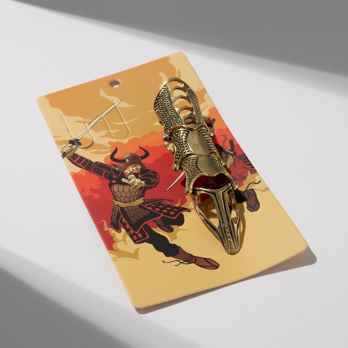 Кольцо «Япония» коготь с сердечками, цвет чернёная медь, безразмерное Кольцо «Япония» коготь с сердечками, цвет чернёная медь, безразмерное