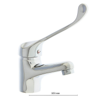 Смеситель для раковины Accoona A9041, однорычажный, с хирургической ручкой, хром Смеситель для раковины Accoona A9041, однорычажный, с хирургической ручкой, хром