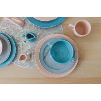 Тарелка мелкая &laquo;Акварель&raquo;, d=24 см, цвет светло-серый