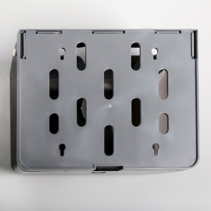 Диспенсер для бумажных полотенец в листах, пластиковый (макс. 200 шт), 27&times;11&times;20,5 см, цвет чёрный