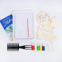 Набор для творчества &laquo;Рисуем в технике Эбру&raquo;, А5 Новый год +5 ёлочных украшений