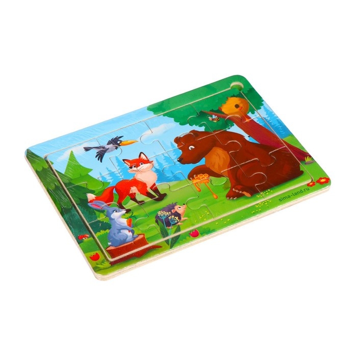 Пазл &laquo;Лесные зверята&raquo;, 15 х 11 см