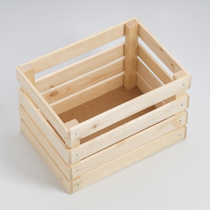 Ящик деревянный для стеллажей 25х35х23 см