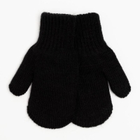 Варежки двойные детские, цвет чёрный, размер 12 (3-6 лет) Варежки двойные детские, цвет чёрный, размер 12 (3-6 лет)