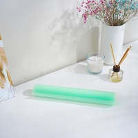 Коврик противоскользящий Доляна &laquo;Круги&raquo;, 30&times;150 см, цвет прозрачный зелёный