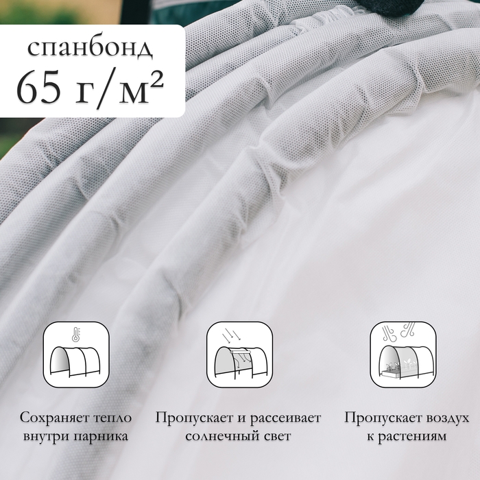 Парник, длина 5 м, оцинкованный профиль из 5 дуг, спанбонд 65 г/м², «Агрощит» Парник, длина 5 м, оцинкованный профиль из 5 дуг, спанбонд 65 г/м², «Агрощит»