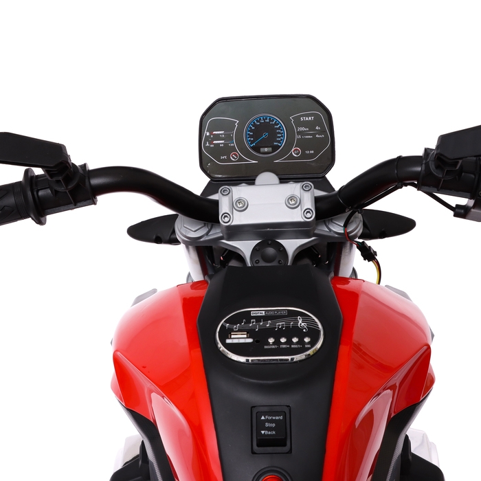 Мотоцикл &laquo;Эндуро&raquo;, 2 мотора, цвет красный