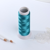 Нить атласная, 120D/2, 700 м, цвет голубой №640 Нить атласная, 120D/2, 700 м, цвет голубой №640