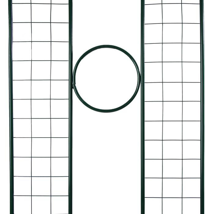 Шпалера, 200 &times; 50 &times; 1 см, металл, зелёная, &laquo;3 кольца&raquo;