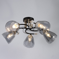 Люстра "Клео" 5хЕ27 40Вт черный 62х62х24см BayerLux