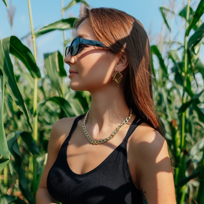 Серьги металл &laquo;Геометрия&raquo; симбиоз, цвет золото