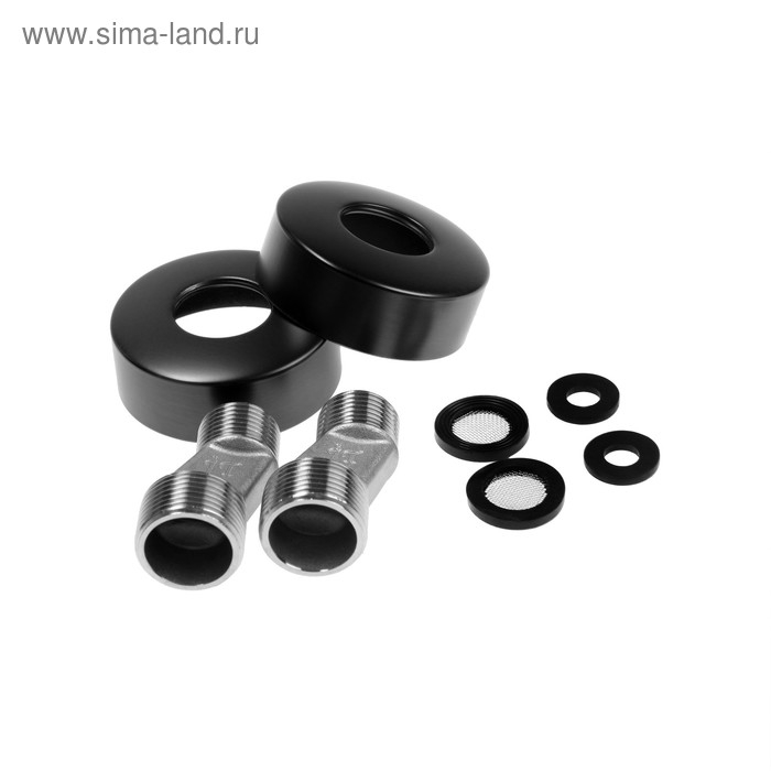 Смеситель для ванны AFLORN Смеситель для ванны AFLORN "Nancy", "черная бронза", плоск. излив 350мм, лейка 3 реж.D100мм