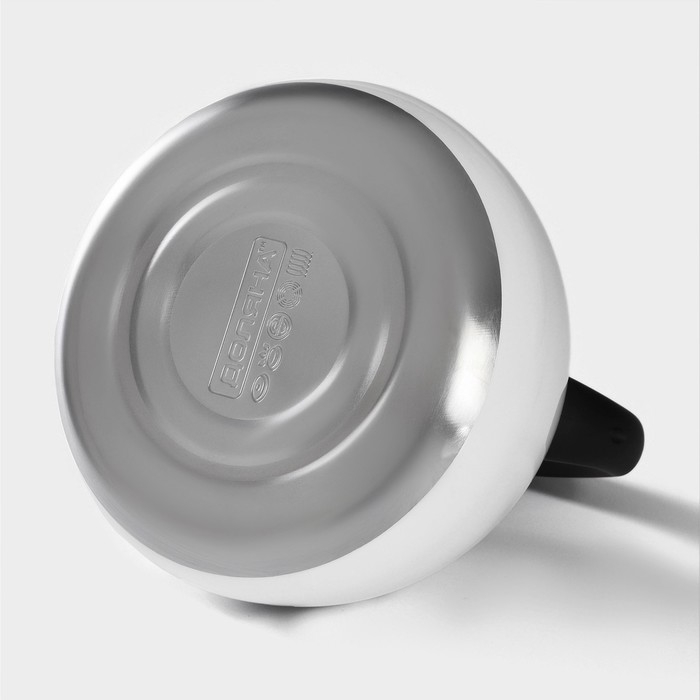 Чайник со свистком из нержавеющей стали Доляна &laquo;Лиса&raquo;, 3 л, с индикатором нагрева