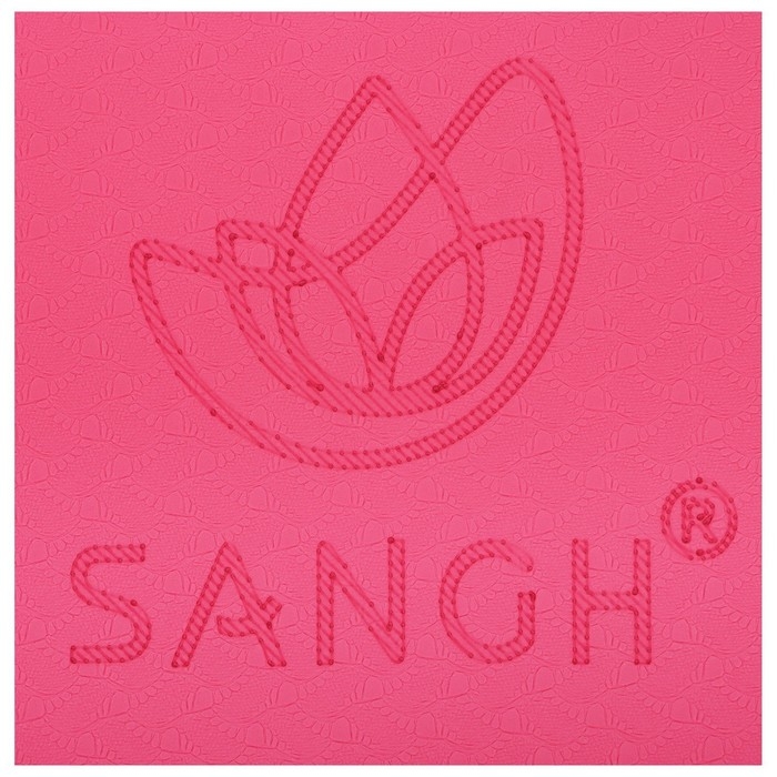 Коврик для йоги Sangh Sun, 183х61х0,6 см, цвет розовый
