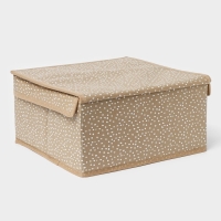 Короб для хранения Доляна Points, 30&times;28&times;15 см, цвет бежевый