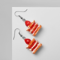 Серьги пластик &laquo;Вкусности&raquo; пирожное, цвет бело-красный