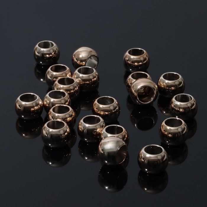 Кримп (покрывная бусина) 1,8&times;1,8&times;1,3 см, (набор 20 шт.), цвет золото