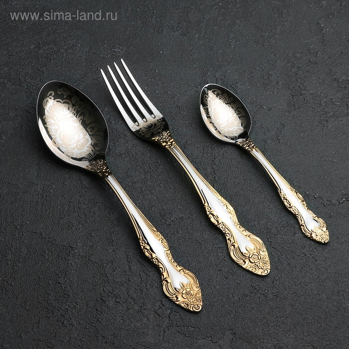 Набор столовых приборов &laquo;Тройка&raquo;, 36 предметов, декоративная коробка