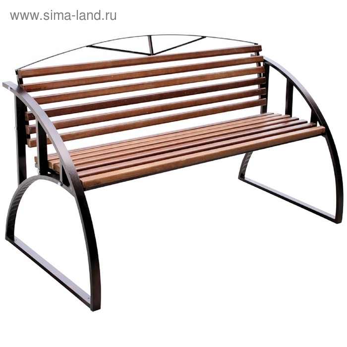 Парковая скамейка Парковая скамейка "Модерн" для дачи и сада, 1.58х0.8х1 м, деревянная, металлический каркас