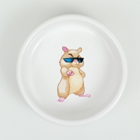 Миска керамическая для грызунов "На стиле" 80 мл 8,5 х 3 см Миска керамическая для грызунов "На стиле" 80 мл 8,5 х 3 см